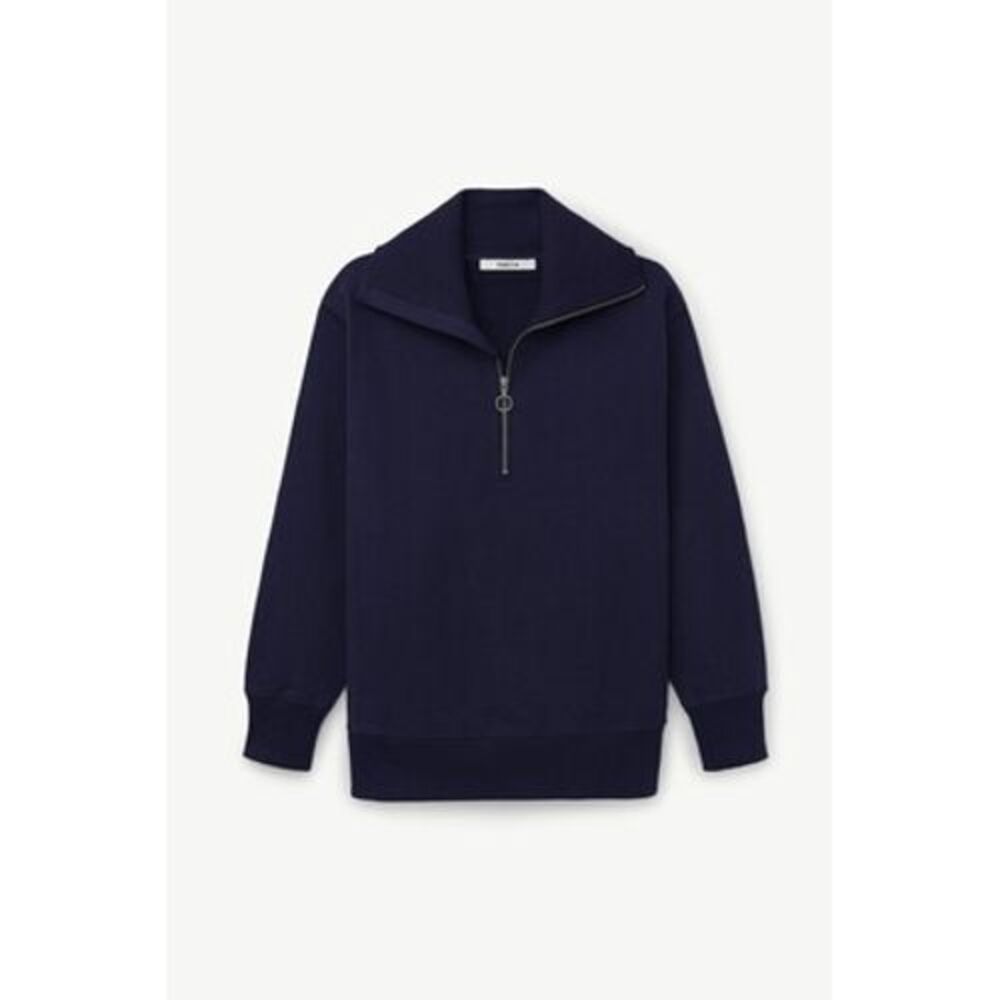 Thakoon NWT Quarter Zip Pullover Sweatshirt in Navy Blue‎ Size X-Small